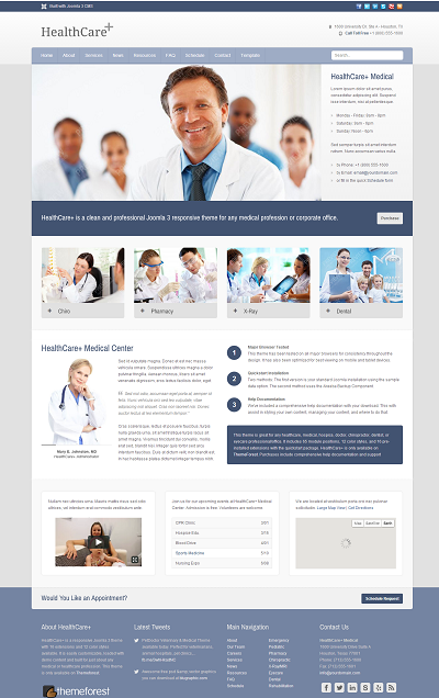 Joomla Medical Template HealthCare+