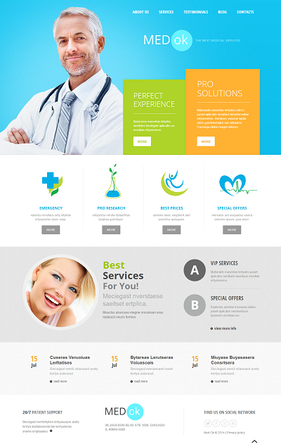 Joomla Medical Template Medical Services